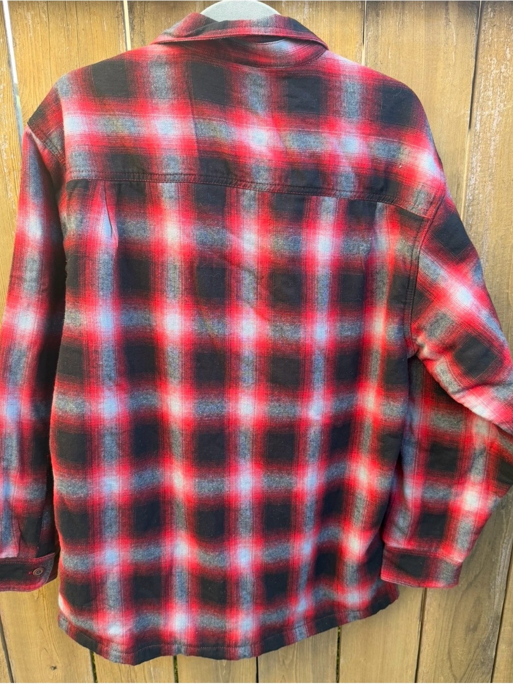 NWT RedHead Brand Red & Black Plaid Heavy Flannel Shirt size M - Picture 5 of 5